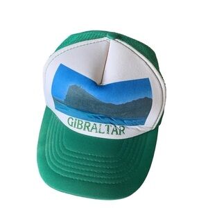 Vintage Rock of Gibraltar Mesh Trucker Hat SnapBack Nature